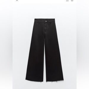 Black high waist marine straight Zara jeans